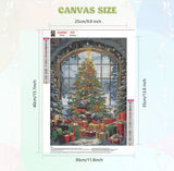 QENSPE Presents Diamond Painting,Diamond Art Kits for Adults,Christmas Tree DIY 5D Round Full Drill Diamond Art for Beginners,Diamond Dots for Adults,Home Wall Decor 12x16 inch QENSPE