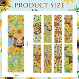 INCOK Diamond Painting Bookmarks Set - 8PCS Highland Cow 5D Diamond Art Bookmarks Kit with Tassel Sunflower Bookmarks Set for Highland Cow Lover Office Useful Project DIY Crafts Gifts Teacher INCOK