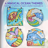 Klever Kits Diamond Art Kits for Kids, 4PCS Gem Painting Kit, Window Art Suncatchers Mosaic Kits Crafts for Girls Boy Birthday Gifts Toys Age 6+ Klever Kits