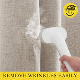 NICETOWN 100% Blackout Linen Curtains 90" Long for Bedroom, Thermal Insulated Living Room Curtains with Liner, Farmhouse Style Linen Blend Window Draperies for Dining Room (2 Panels, 52" W, Natural) NICETOWN