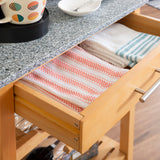 Linon Kitchen Island Granite Top, 33.88" x 22.8" x 15.63", Natural Linon