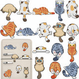 16 Pcs Cat Diamond Painting Magnets Kits,Funny Diamond Art Fridge Magnet Refrigerator Sticker Diamond Painting kit for Beginners Adults DIY Art Craft Gifts Home Decors (Funny Cats) Bulerrylulu