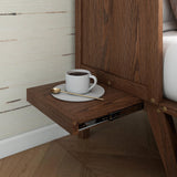 DNChuan Queen Size Murphy Cabinet Bed with Desk and USB-Port,Foldable Murphy Chest Dresser Bed with Removable Shelves on Each Side for Guest Room,Small Space-Walnut DNChuan