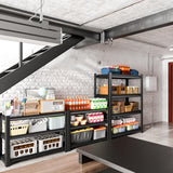 Rufokisa 40in Wide Garage Shelving Heavy Duty，2000lbs Large Loads Adjustable Garage Storage Shelves,All Metal Storage Racks and Utility Rack Shelves, 40”W x 16”D x 72”H (Black) Rufokisa