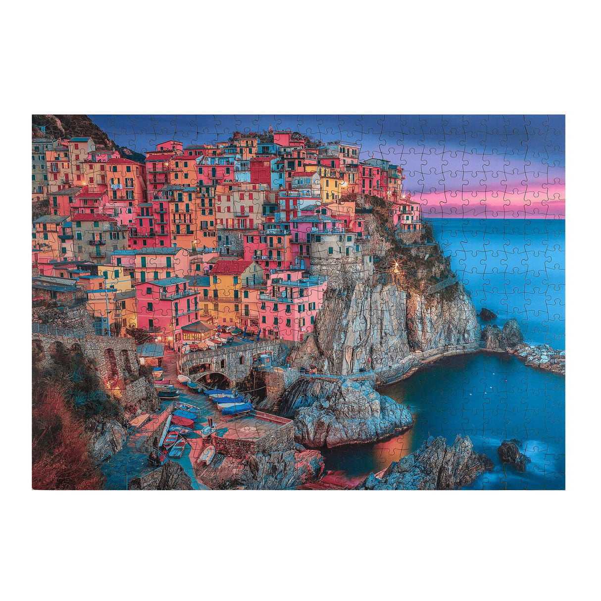Buffalo Games - Cinque Terre Wood Puzzle - Standard Cut Jigsaw Pieces - 500 Piece Jigsaw Puzzle - Ages 14 and Up Buffalo Games