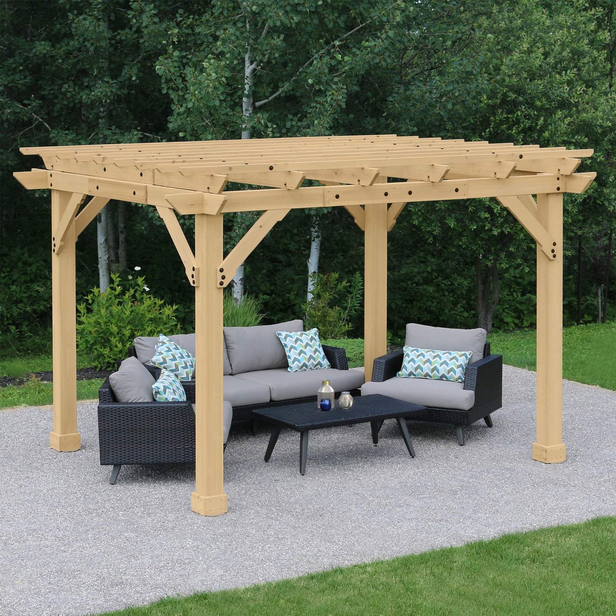 Yardistry 10' x 12' Pergola Brown Yardistry