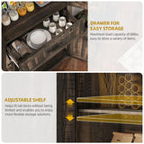 DWVO 72" Tall Farmhouse Pantry Cabinet, Kitchen Storage Pantry with Barn Doors & Drawer, Versatile Organizer with Adjustable Shelves, Rustic Cupboard for Dining Room, Living Room, Dark Rustic Oak DWVO