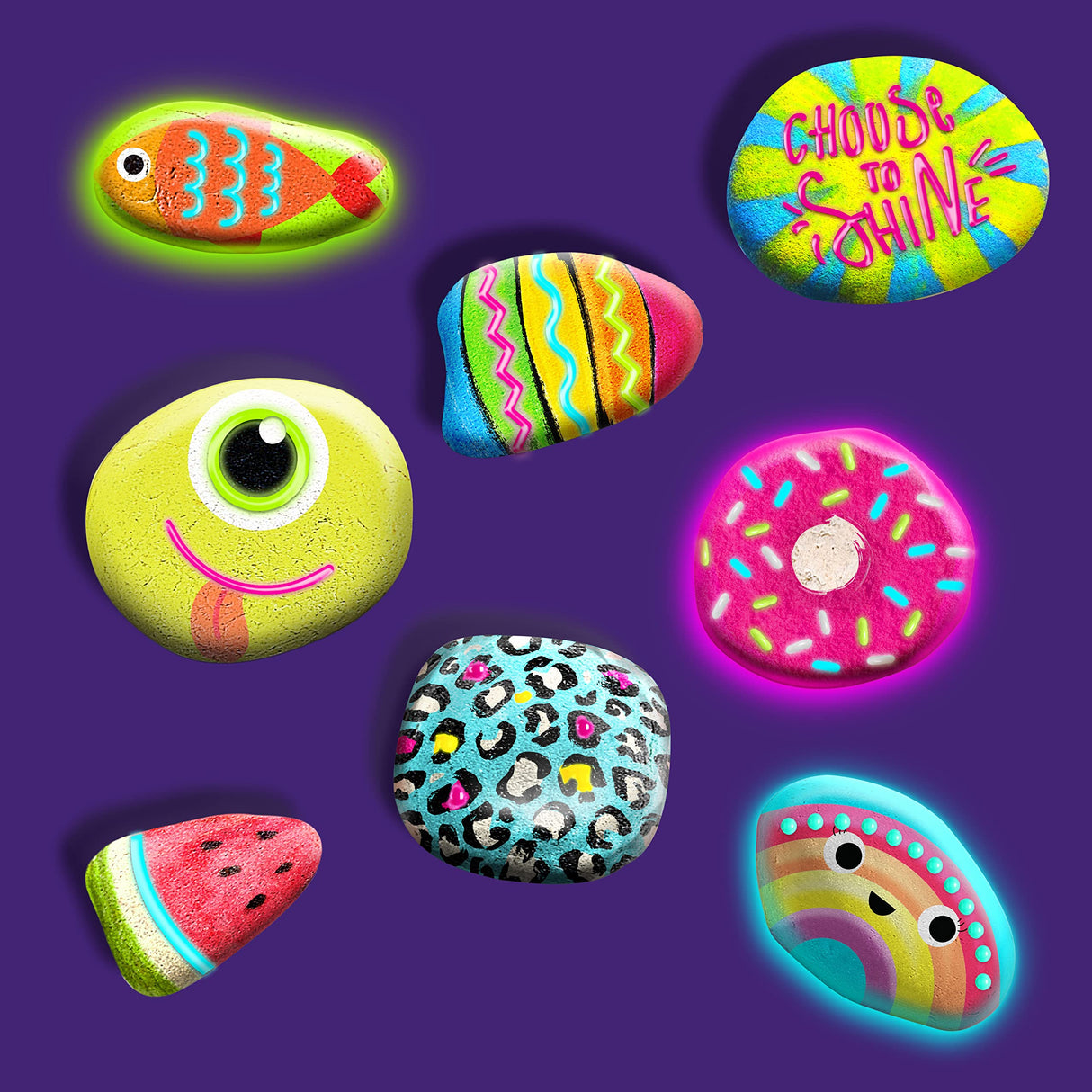 Anker Play Products 450291/DOM Glow in The Dark Rock Art Kit, Standard, Multiple Anker Play Products