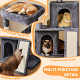 Yaheetech 42in Cat Tree Tower, Cat Condo with Sisal-Covered Scratching Posts & Ramp, Cat Climber Stand for Indoor Cats Kittens Pets Yaheetech