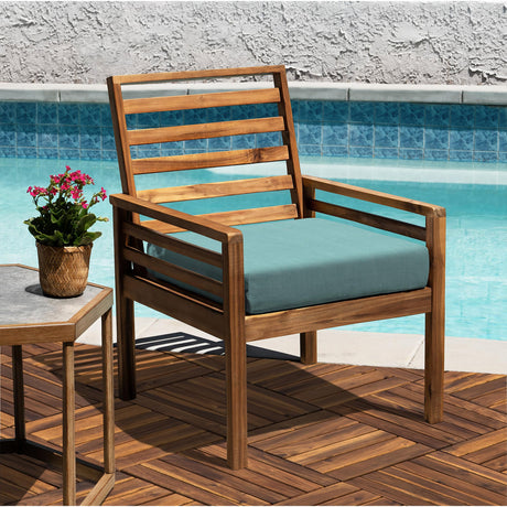 VICTORY RELAX Acacia Wood Decking Tiles 9PCS - Easy Snap Interlocking Deck Tiles for Patio Poolside Balcony Decor - All Weather Waterproof Flooring for Indoor & Outdoor (Round Joints) VICTORY RELAX