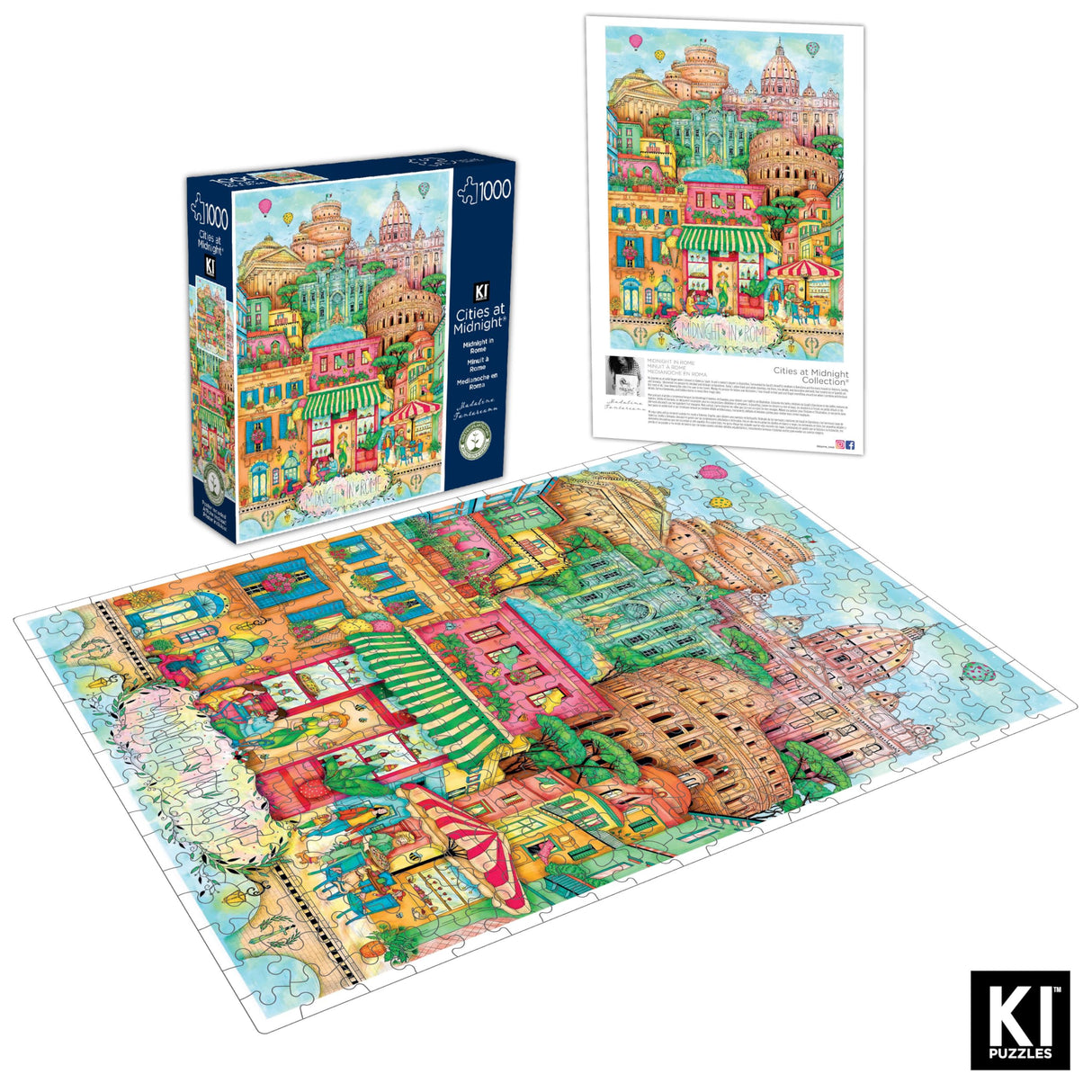 1000 Piece Puzzle for Adults Madalina Tantareanu Cities: Rome 27x20 KI Puzzles Jigsaw by Playview Brands PLAYVIEW