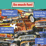 TDC Games Classic Car Puzzle Fabulous 50s Junkpile by Dale Klee, 1000 Piece Jigsaw Puzzle for Kids and Adults, 26.75 x 19.25 inches Educational Puzzles, Difficult and Challenging Classic Car Puzzle TDC Games