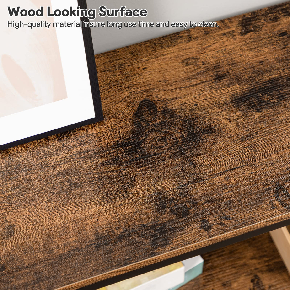 MAHANCRIS Sofa Table, Industrial Console Table, 3-Tier Narrow Side Table with Open Shelves, Foyer Table for Entryway, Hallway, Kitchen, Living Room and Bedroom, Easy Assembly, Rustic Brown CTHR8001Z MAHANCRIS