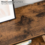 MAHANCRIS Sofa Table, Industrial Console Table, 3-Tier Narrow Side Table with Open Shelves, Foyer Table for Entryway, Hallway, Kitchen, Living Room and Bedroom, Easy Assembly, Rustic Brown CTHR8001Z MAHANCRIS