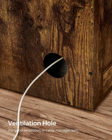 FEANDREA Cat Litter Box Furniture, Hidden Litter Box Enclosure Cabinet with Single Door, Indoor Cat House, End Table, Nightstand, Rustic Brown UPCL004X01 Feandrea