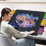 LAVIEVERT 2000 Pieces Portable Jigsaw Puzzle Board with 6 Drawers & Trays, Tilting Puzzle Table with 2-in-1 Puzzle Stand & Cover, Lightweight Puzzle Storage Saver with Puzzle Easel- Dark Gray LAVIEVERT