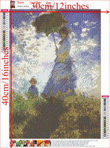 NIHO-JIUMA Diamond Painting Kits Monet's Camille, 5D DIY Full Drill Diamond Art Gift for Adults, Home Decoration (30 X 40 cm / 12 X 16 inches) NIHO-JIUMA