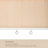 VICLLAX Outdoor Roller Shade, Patio Blinds Roll Up Shade (8' W X 8' L), Wheat VICLLAX