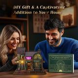 FUNPOLA LED 3D Wood Puzzle - Magic Bookshop Building Model Kit with LEDs - DIY Miniature Magical Bookstore - 3D Puzzle Architecture Craft Gift for Adults FUNPOLA