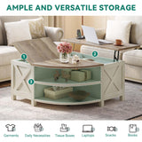 YITAHOME Farmhouse Lift Top Coffee Table with Storage, Wood Cured Center Table with Charging Station&USB Port, Living Room Table w/Large Hidden Space, for Bedroom, Home Office, Grey Wash YITAHOME