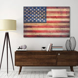 Empire Art Direct American Flag Digital Print on Solid Wood Wall Art, 30" x 45" x 1.5", Ready to Hang Empire Art Direct