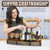 RELODECOR Whiskey & Wine Barrel Shelf - Rustic Wall-Mounted Wooden Rack for Liquor Bottles, Bourbon Display, Space-Saving Home Bar Storage, for Wine & Whiskey Enthusiasts RELODECOR