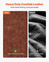 VEVOR Leather Welding Work Apron, Heavy Duty Cowhide Flame Resistant Welding Apron, Heat-Resistant Blacksmith Welder Aprons with 6 Tool Pockets for Woodworking, Gardening, BBQ VEVOR