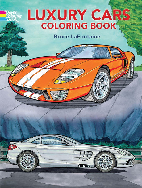 Luxury Cars Coloring Book (Dover Planes Trains Automobiles Coloring) Dover Publications