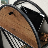 Sauder Boulevard Cafe Hanging Night Stand/Book Shelf, L: 17.99" x W: 5.12" x H: 18.11", Black Finish Sauder