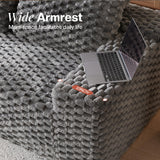 VanAcc 106’’ Oversized Modular Sectional Sofa, Deep Seat Cloud Couch with Corduroy Upholstery, L Shaped Boneless Sofas, Easy No-Assembly Lounge Couches for Living Room, Grey VanAcc