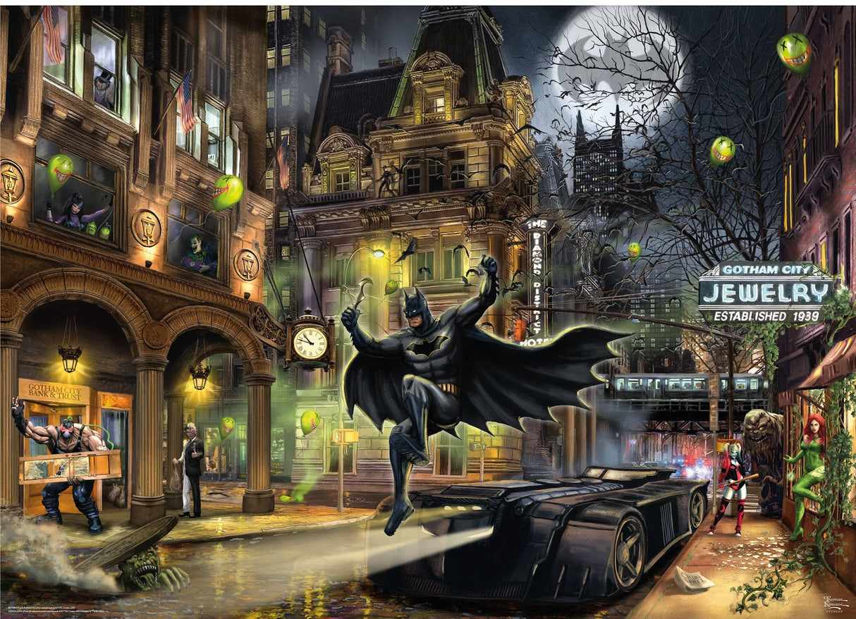 Ceaco - Thomas Kinkade - DC Comics - Batman Gotham City - 1000 Piece Jigsaw Puzzle Ceaco