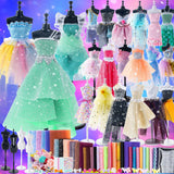 1000+ PCS Fashion Designer Kits for Girls - Sewing Kit with 4 Mannequins - DIY Arts and Crafts Kit Doll Clothes Making Set - Designer Dress Girls Toys for Age 6 7 8 9 10 11 12+ Year Old Gifts Aowjoy