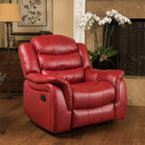 Christopher Knight Home Hawthorne Glider Recliner, Leather, Oxblood Red GDFStudio