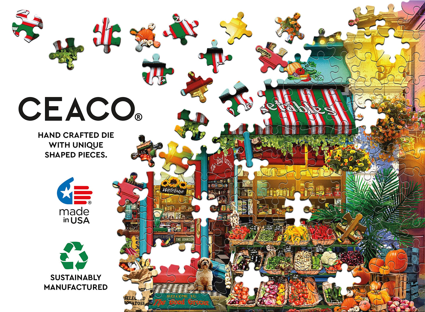 Ceaco - Gary Walton - Shop Windows - Good Grocer - 1000 Piece Jigsaw Puzzle