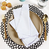 Utopia Kitchen White Cloth Napkins [12 Pack, 18x18 Inch] Cotton Blend Washable and Reusable Table Dinner Napkins Utopia Kitchen