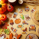 Copkim 30 Pcs Fall Diamond Art Magnets Kits DIY Autumn Pumpkin Maple Leaves Pine Nuts Diamond Painting Happy Fall Fridge Magnetic Stickers Gem Art Magnets for Beginners Holiday Decor Home Copkim