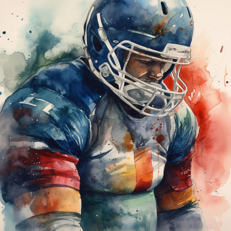 OfFsum Paint by Numbers for Adults Kids Beginner American Football Player Gear 1 DIY Acrylic Painting by Numbers Kits with Brushes Acrylic Pigment Home Decoration Brithday Gifts 16 x 20 inch OFFSUM