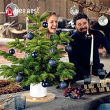 Christmas Tree Stand Base Mini Christmas Tree Holder Xmas Tree Stand Base for 5ft Tabletop Modern Christmas Small Tree Xmas Tree Decoration (Moonlight,White) Tree Nest