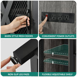 YITAHOME Heavy Duty 55-75 Gallon Aquarium Stand with Power Outlets, Cabinet for Fish Tank Accessories Storage - Metal Fish Tank Stand Suitable for Fish Tank, Turtle Tank, 880LBS Capacity, Grey YITAHOME