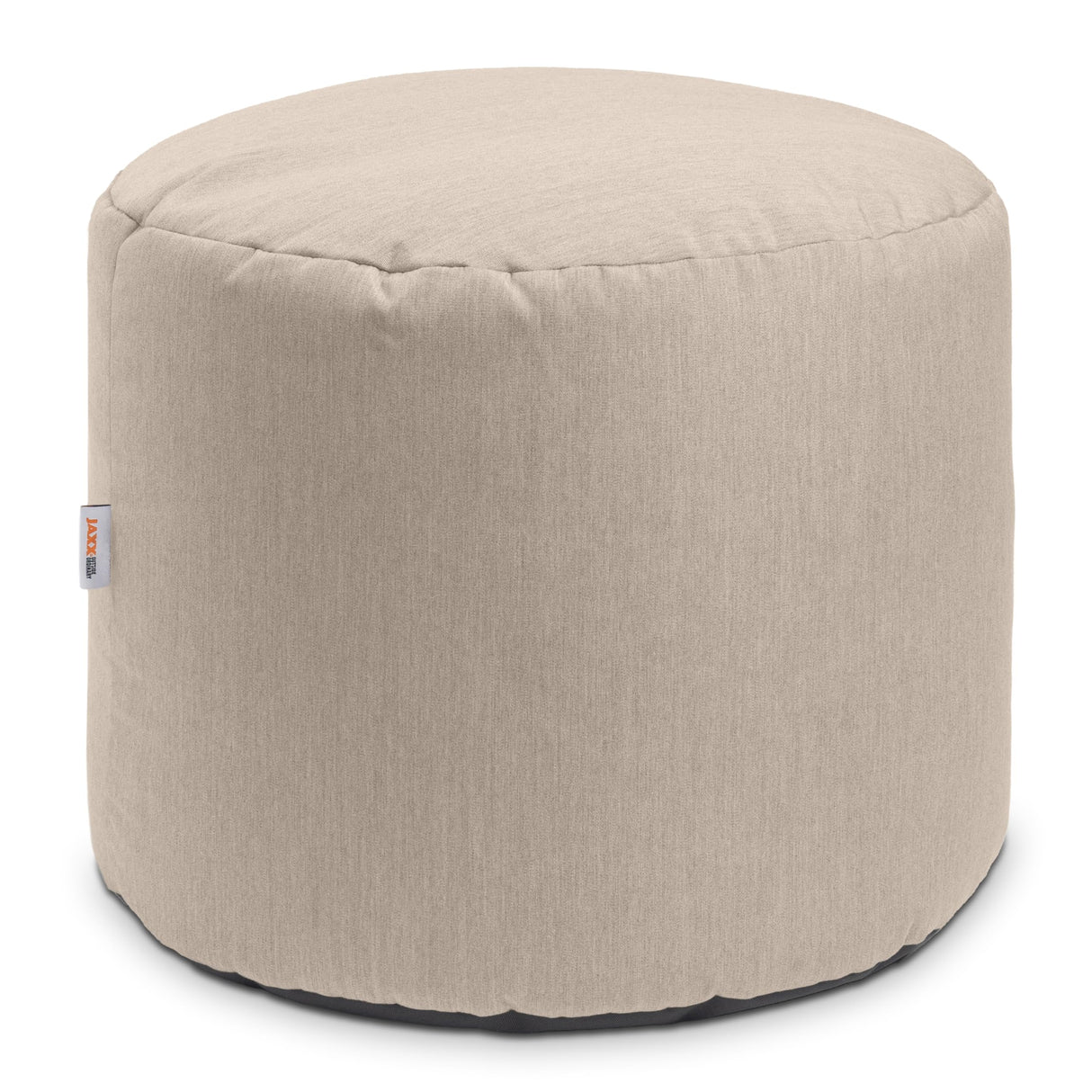 Jaxx Spring Indoor/Outdoor Bean Bag Pouf Ottoman, Sunbrella Flax Jaxx