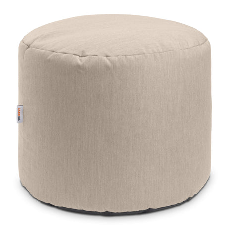 Jaxx Spring Indoor/Outdoor Bean Bag Pouf Ottoman, Sunbrella Flax Jaxx