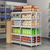 Yaheetech Storage Shelves 5 Tier Garage Shelving Heavy Duty Garage Shelves Adjustable Metal Shelving Unit Utility Rack Industrial Shelving for Warehouse Pantry Closet, 27.5"W x 12"D x 60"H, Silver Yaheetech