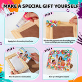 Joyclub DIY Mosaic Photo Frame Craft Kit Mosaic Kits for Kids and Adults Creative Arts and Crafts Mosaic Tiles Home Decor Handmade Christmas Birthday Gifts for Girls Ages 6-12 Joyclub