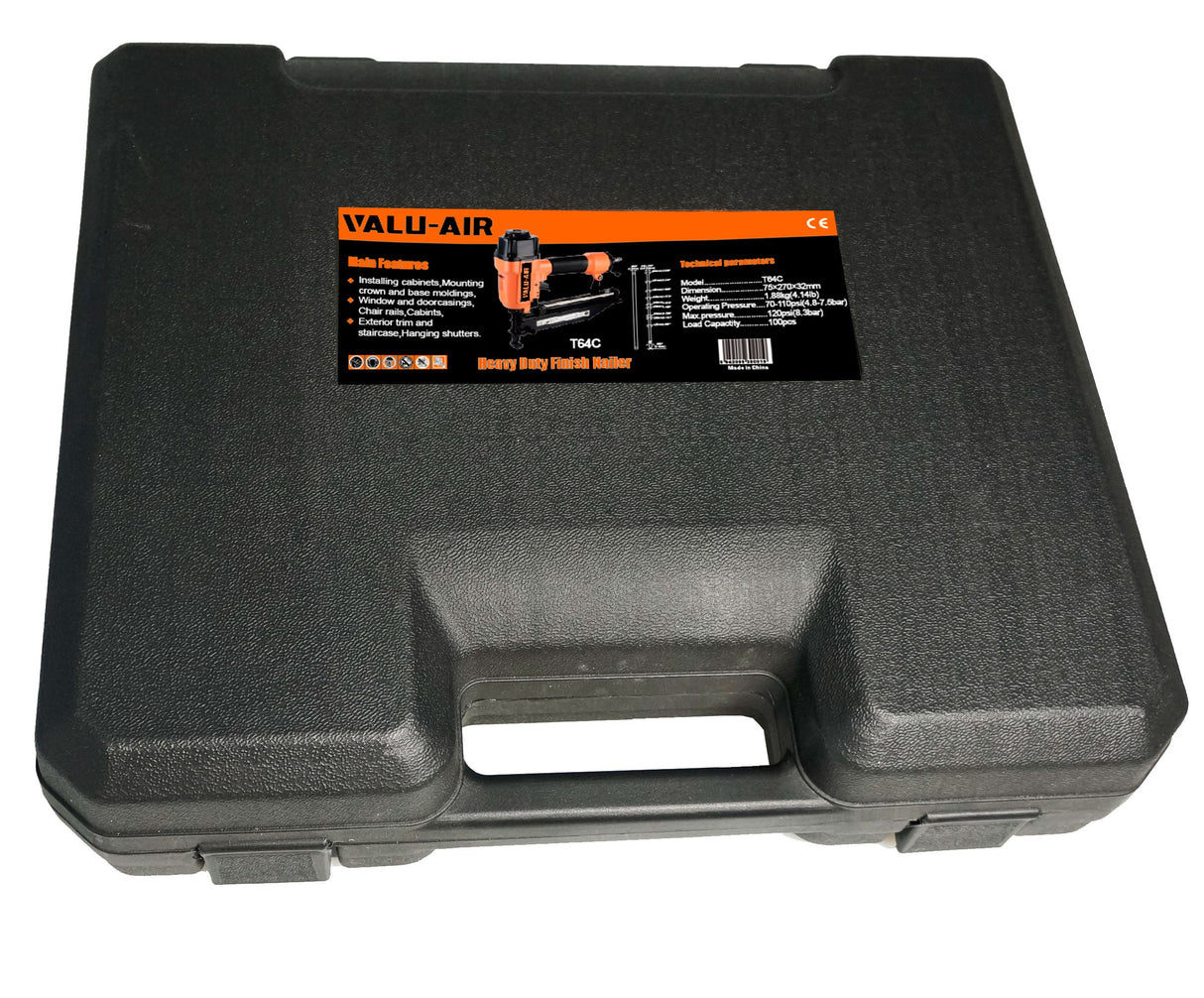 Valu-Air T64C 16 Gauge 7/8-Inch to 2-1/2-Inch Finish Nailer with Carrying Case Valu-Air