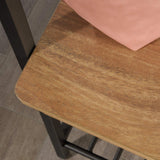 Sauder North Avenue Entryway Bench, Hidden Storage and Shelf, Entry Bench with Storage - Sindoori Mango Finish Sauder