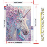 Milila Diamond Art Kits for Adults Full Drill Unicorn Round Diamond Painting Kits for Beginners Craft Kits for Home Wall Decor Gifts 11.8x15.7inch(Unicorn) Milila