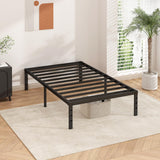 HLIPHA Metal Platform Bed Frame 14 Inch Tall,No Box Spring Needed,Twin Size Bed with Heavy Duty Strong Support Slats,Easy to Assemble,Black HLIPHA