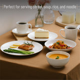 BTaT- White Cereal Bowls, Set of 12, 16 Ounces, Bowls, Cereal Bowl, White Bowls, Small Bowls, White Soup Bowls, Porcelain Bowl, Set of Bowls, White Porcelain Bowls, Deep Bowls, Christmas Gifts Brew To A Tea