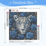 NEWENMO Diamonds Painting Kits for Adults Beginner,DIY 5D Leopard Diamond Art Paint with Round Diamonds, Full Drill Rose Diamonds Painting Kit for Hobby Home Wall Decor 12x12 Inch NEWENMO