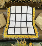 AQWJ Sublimation Blanks Throw Blanket for Heat Press, Sunflower Sublimation Blanket, 100% Polyester, Custom Personalised Sublimation Photo with 20 Panel,40"X60" AQWJ